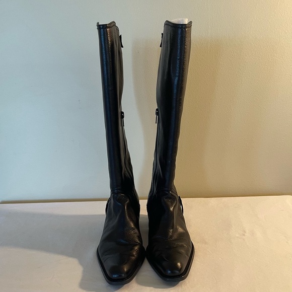 Stuart Weitzman Black Nappa Leather Knee-high Boots - Picture 4 of 10